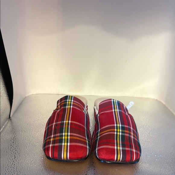 Plaid Red Women's Flats - Picture 1 of 6